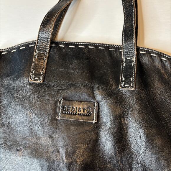 Bed Stu Skye II Women's Leather Tote Bag Handcrafted Distressed Whipstitch - Picture 3 of 12